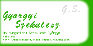 gyorgyi szekulesz business card